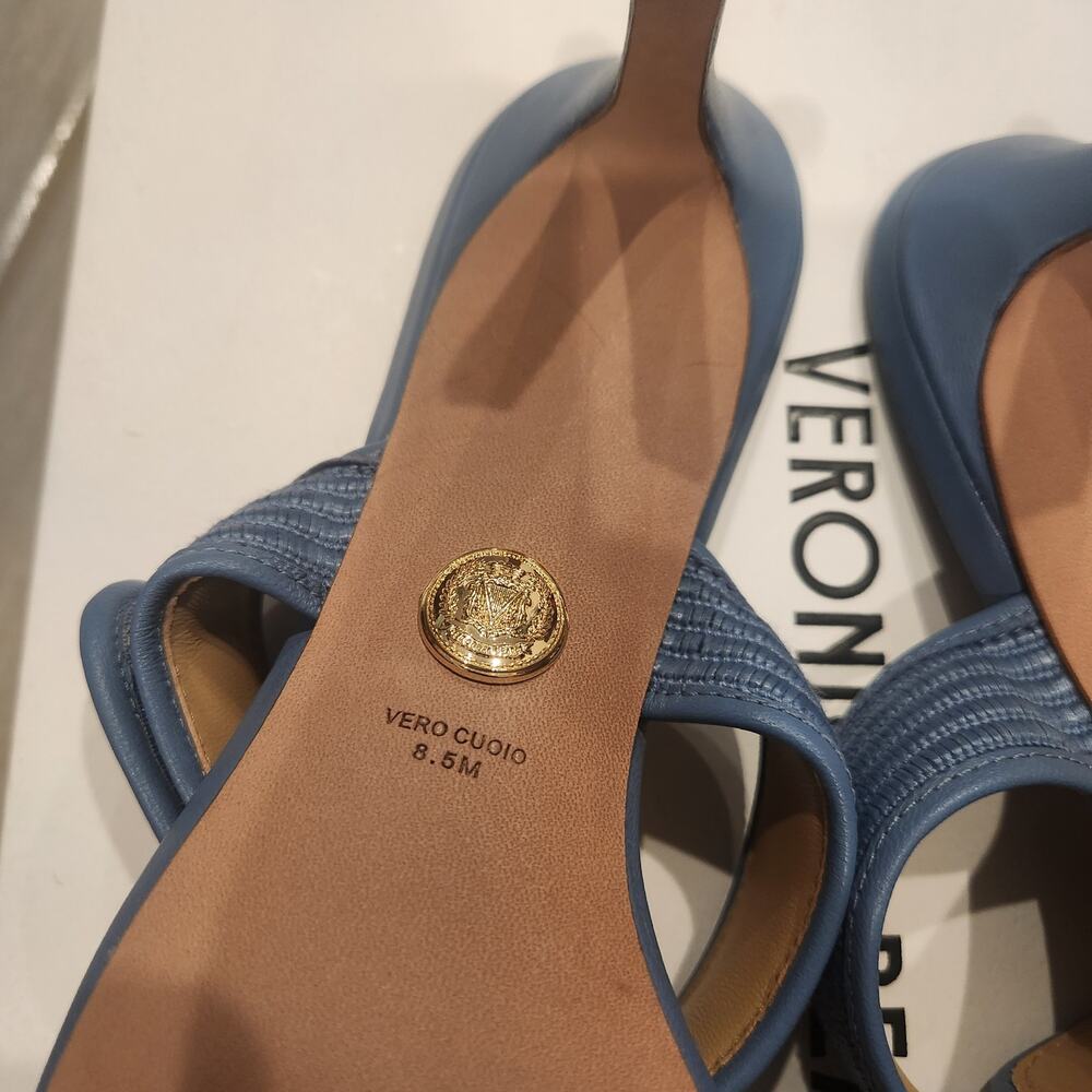 Veronica Beard Sona blue sandals size 8.5 - Picture 7 of 7